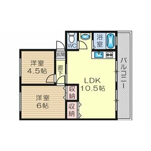 2LDK 間取り図