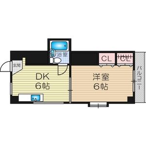 1DK 間取り図