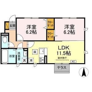 2LDK 間取り図