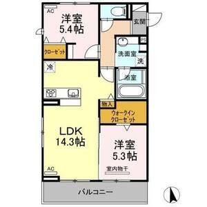 2LDK 間取り図