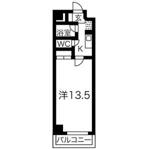 1K 間取り図