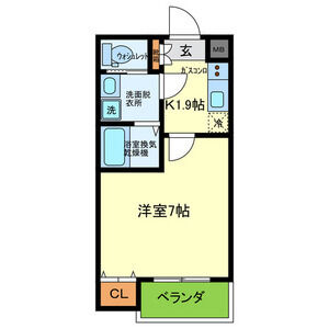 1K 間取り図