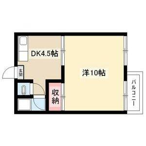 1DK 間取り図