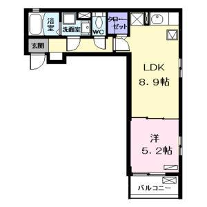 1LDK 間取り図