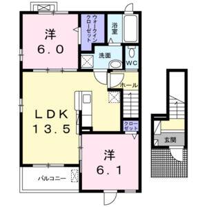 2LDK 間取り図