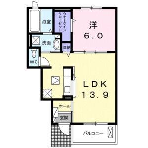 1LDK 間取り図