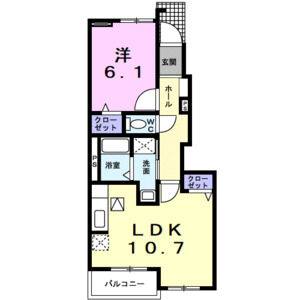 1LDK 間取り図