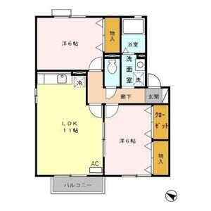 2LDK 間取り図