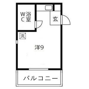 ワンルーム 間取り図