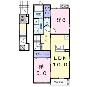2LDK 間取り図