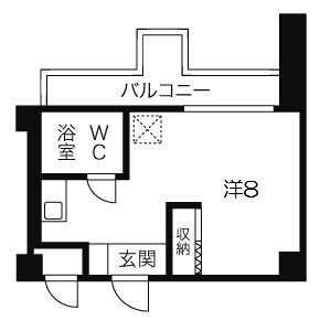 ワンルーム 間取り図
