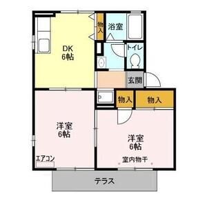 2DK 間取り図