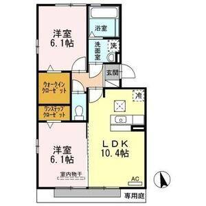 2LDK 間取り図