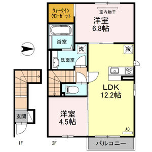 2LDK 間取り図