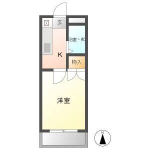 1K 間取り図