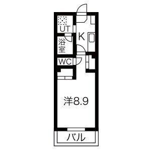 1K 間取り図
