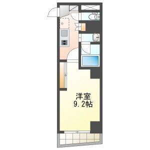 1K 間取り図