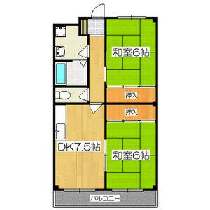 2DK 間取り図