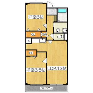 2LDK 間取り図