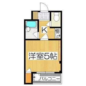 1K 間取り図