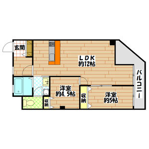 2LDK 間取り図