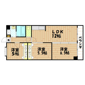 3LDK 間取り図