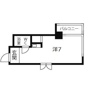 ワンルーム 間取り図