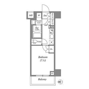 1K 間取り図