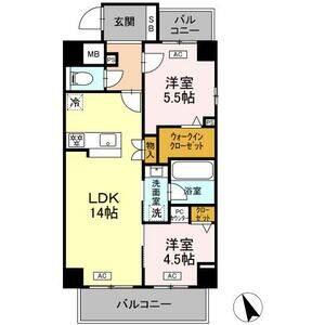 2LDK 間取り図