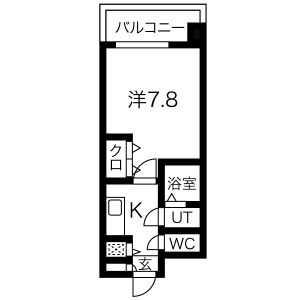 1K 間取り図