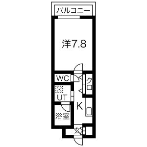 1K 間取り図