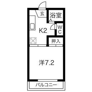 1K 間取り図