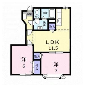 2LDK 間取り図