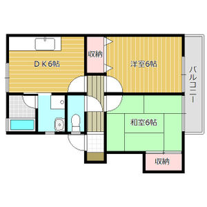 2DK 間取り図