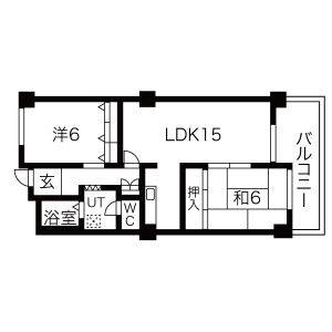 2LDK 間取り図