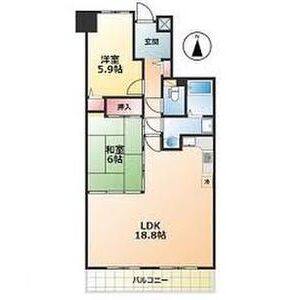 2LDK 間取り図