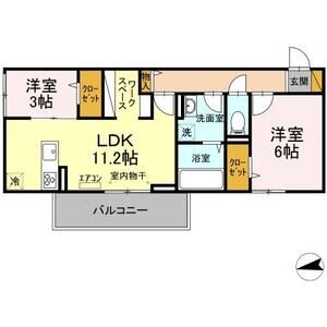 2LDK 間取り図
