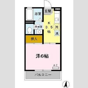 1K 間取り図