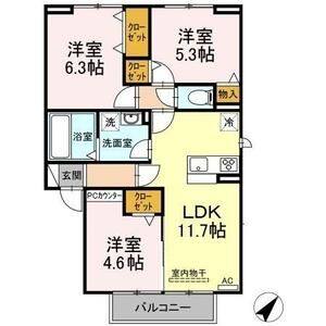 3LDK 間取り図