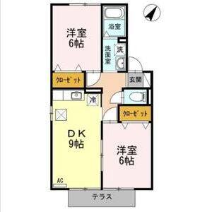 2DK 間取り図