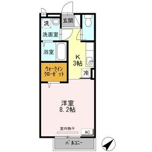 1K 間取り図