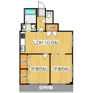 2LDK 間取り図