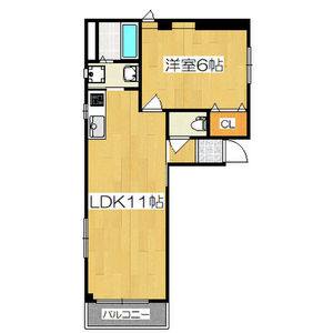 1LDK 間取り図