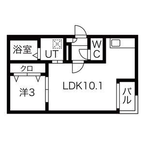 1LDK 間取り図