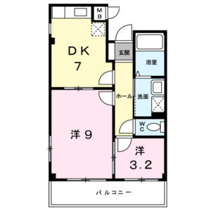 2DK 間取り図