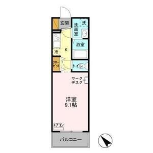 1K 間取り図