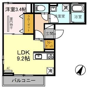 1LDK 間取り図