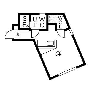 ワンルーム 間取り図