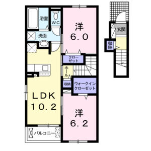 2LDK 間取り図