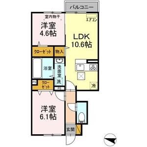 2LDK 間取り図